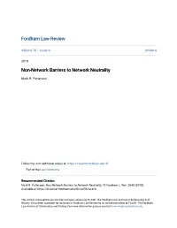 Non-Network Barriers to Network Neutrality
