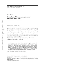 Quantum Geometrodynamics: Whence, Whither?