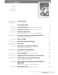Table of Contents