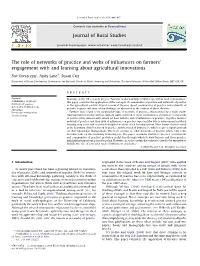 The Role of Networks of Practice and Webs of Influencers on Farmers