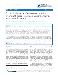 The Vertical Pattern of Microwave Radiation Around BTS (Base Transceiver Station) Antennae in Hashtgerd Township