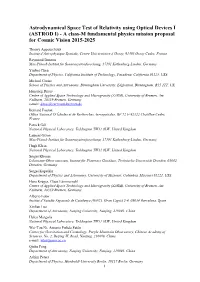 Astrodynamical Space Test of Relativity Using Optical Devices I (ASTROD I) - a Class-M Fundamental Physics Mission Proposal for Cosmic Vision 2015-2025