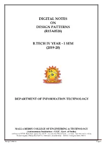 Digital Notes on Design Patterns (R15a0528)