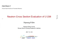Neutron Cross Section Evaluation of U-238