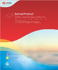 Serverprotect Support for Microsoft Windows Server System