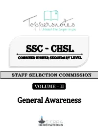 SSC - CHSL Combined Higher Secondary Level