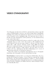 Video Ethnography; Theory, Methods, and Ethics; First Edition