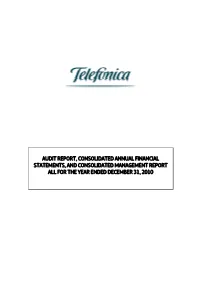 Audit Report, Consolidated Annual Financial Statements, and Consolidated Management Report All for the Year Ended December 31, 2010