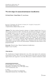 Wavelet Ridges for Musical Instrument Classification