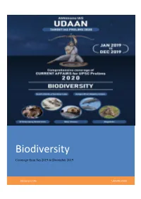 Biodiversity Coverage from Jan 2019 to December 2019
