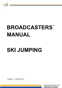 FIS Broadcast Manual SJ V1 20170901