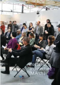 Master of Architecture (M.Arch.)