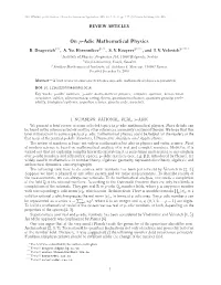 On P-Adic Mathematical Physics B