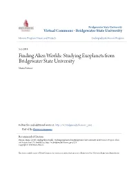 Studying Exoplanets from Bridgewater State University Maria Patrone
