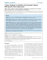 A New Strategy to Identify and Annotate Human RPE-Specific Gene Expression