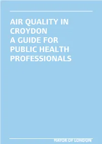 Air Quality in Croydon a Guide for Public Health