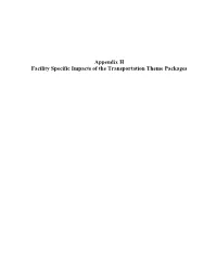 Appendix H Locational Impacts of Trans Theme Packages