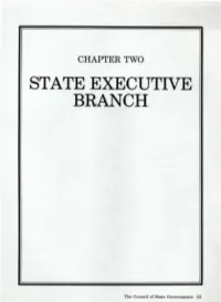 Chapter 2, State Executive Branch