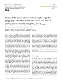 Global Satellite-Driven Estimates of Heterotrophic Respiration