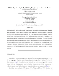 Hail Spike Impacts on Doppler Radial Velocity Data During Recent Convective Events in the Continental United States