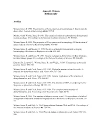 James D. Watson Bibliography Articles
