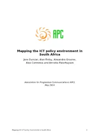 Mapping the ICT Policy Environment in South Africa