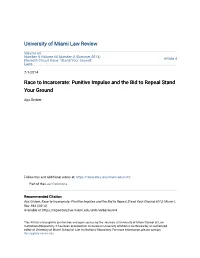 Punitive Impulse and the Bid to Repeal Stand Your Ground