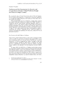 Tajikistan and the Organization for Security and Co-Operation in Europe: Global Problems Through the Prism of a Single Country1