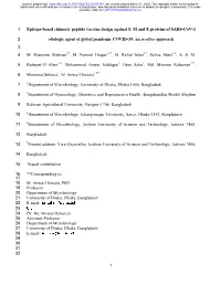 1 Epitope-Based Chimeric Peptide Vaccine Design Against S, M and E Proteins of SARS-Cov-2