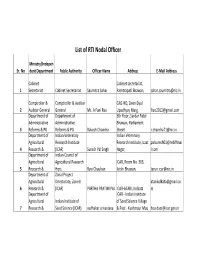 List of RTI Nodal Officer