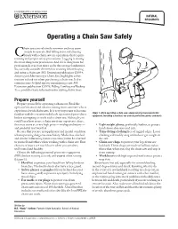 Operating a Chain Saw Safely