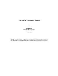 Over-The-Air Provisioning in CDMA