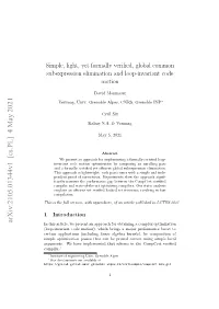 Simple, Light, Yet Formally Verified, Global Common Subexpression