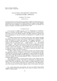 Accounting for Resource Depletion: a Microeconomic Approach