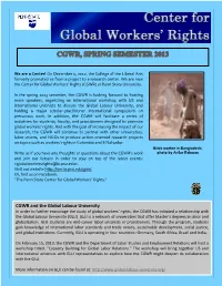 CGWR and the Global Labour University
