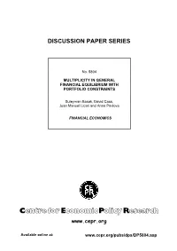 Multiplicity in General Financial Equilibrium with Portfolio Constraints