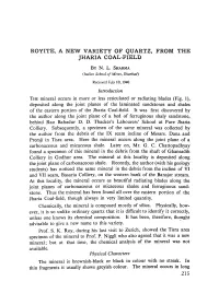 Royite, a New Variety of Quartz, from the Jharia Coal-Field by N
