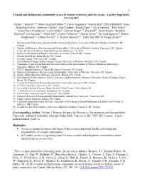 1 Coastal and Indigenous Community Access to Marine Resources and the Ocean: a Policy Imperative for Canada1
