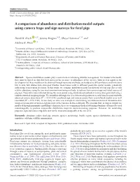 A Comparison of Abundance and Distribution Model Outputs Using Camera Traps and Sign Surveys for Feral Pigs