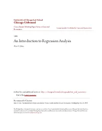 An Introduction to Regression Analysis Alan O