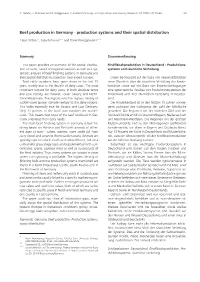 Beef Production in Germany - Production Systems and Their Spatial Distribution