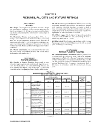 Chapter 4 Fixtures, Faucets and Fixture Fittings