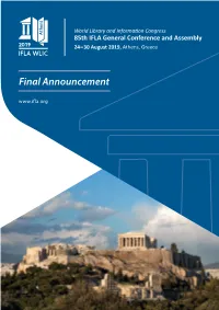 Final Announcement
