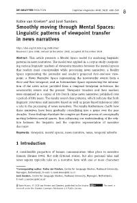 Linguistic Patterns of Viewpoint Transfer in News Narratives