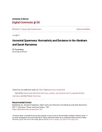 Ancestral Queerness: Normativity and Deviance in the Abraham and Sarah Narratives
