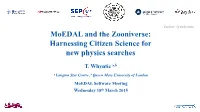 Moedal and the Zooniverse: Harnessing Citizen Science for New Physics Searches