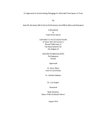 An Approach to Standardizing Pedagogy for Extended Techniques on Tuba