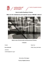 How to Tackle Flooding in Venice What Are the Institutional and Material