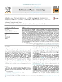 Isolation and Characterization of Aerobic Anoxygenic Phototrophs