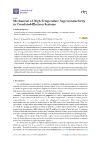 Mechanism of High-Temperature Superconductivity in Correlated-Electron Systems